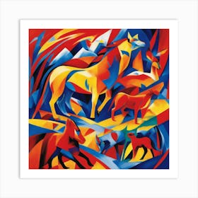 Franz Marc inspired painting 4 Art Print