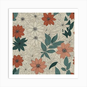 Floral Pattern 33 Art Print