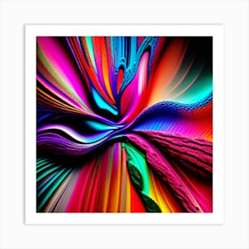 Abstract Hues Art Print