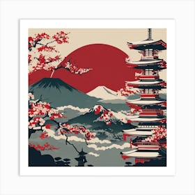 Japanese Pagoda Art Print