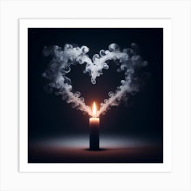 Heart Shape Candle Art Print