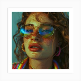 Rainbow Eyes Art Print