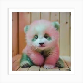 Tricolor Baby Panda Art Print