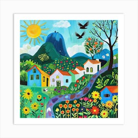 Kids Travel Illustration Rio 4 Art Print