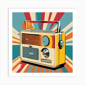 Retro Radio Art Print