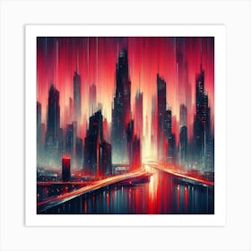 Futuristic Cityscape 2 Art Print