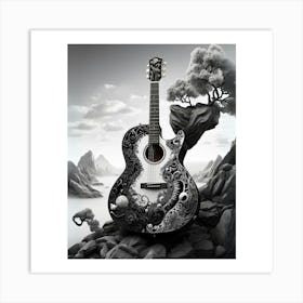 Yin and Yang in Guitar Harmony 18 Art Print