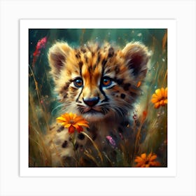 Cheetah Cub Art Print