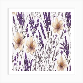 Lavender Flowers Art Print