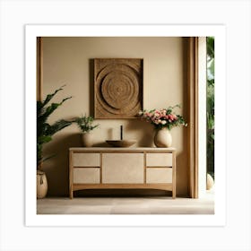 Ultra Realistic Photo Of Bali Inspired Cream Stone (1) Art Print