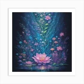 Lotus Flower 1 Art Print