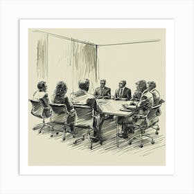 Business Meeting 8 Art Print