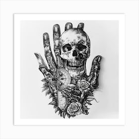 Skeleton Hand Tattoo Art Print