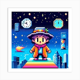 8-bit time-traveling adventure 3 Art Print