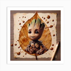 Guardians Of The Galaxy Groot 3 Art Print