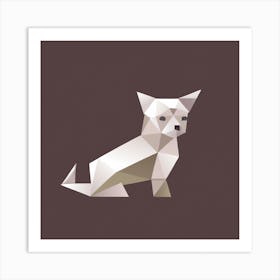 Origami Chihuahua Art Print