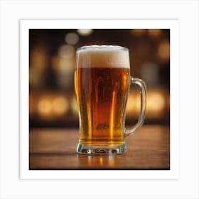 A Glass Of Beer Captured By Canon Eos R7 Background Is Nicely Blurred Highlight The Main Subject 3432327972 Art Print