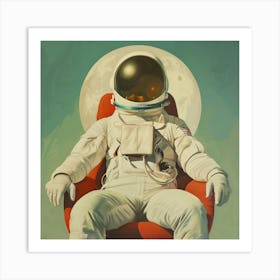 Astronaut In Space Art Print