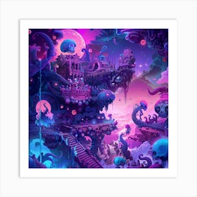 Octopus City 3 Art Print