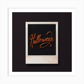 Halloween Polaroid Greeting Frame Art Print