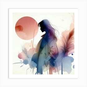 Watercolor Of A Woman 13 Art Print