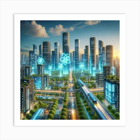 Futuristic Cityscape 9 Art Print