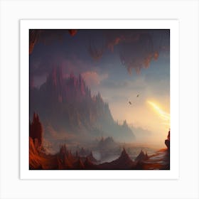 Fantasy Landscape - Fantasy Stock Videos & Royalty-Free Footage Art Print