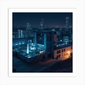 Cityscape At Night 1 Art Print