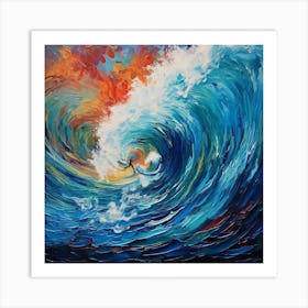 Surfer On A Wave 1 Art Print