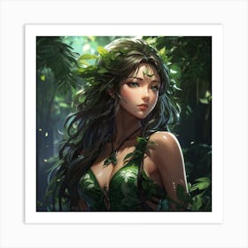 Girl In The Forest 1 Art Print