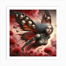 'Flying Skulls' Art Print