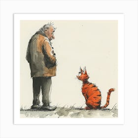 Creatai 24830 The Most Clumsy Cat And His Grumpy Owner Ever B 10b38b8c 8954 4b52 9d36 A35d2aff920e 0 Art Print