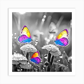 Butterflies In The Rain Art Print