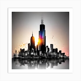 Chicago Skyline 3 Art Print