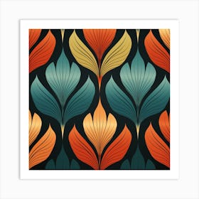 Abstract Floral Pattern Vector 1 Art Print