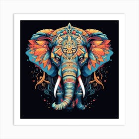 Elephant Head 3 Art Print