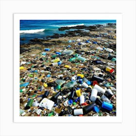 Ocean Pollution Garbage Trash Waste Debris Plastic Marine Environment Ecological Crisis P (14) Art Print