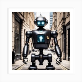 Robot On The Street 40 Art Print