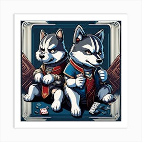 Grumpy twins Art Print