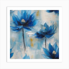 Flower of Blue Lotus 3 Art Print