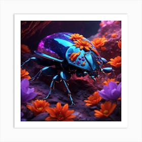 flower Beetle Art Print