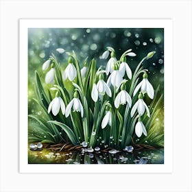 Snowdrops Art Print