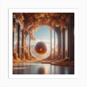 Golden Sphere Art Print