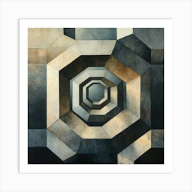 'Hexagon' Art Art Print