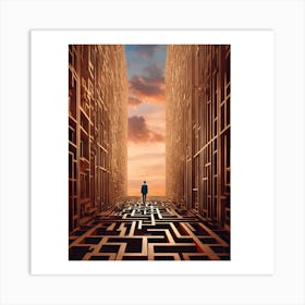 Man In A Maze Art Print