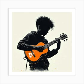 Bitcoin Ukulele Art Print