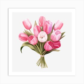 Pink Tulips 2 Art Print