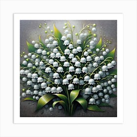 Pattern of lilies of the valley Art Print