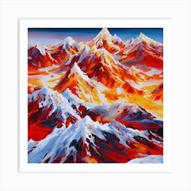 Mountain Range Abstract Art Print