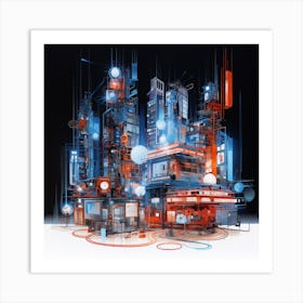 Futuristic City 37 Art Print